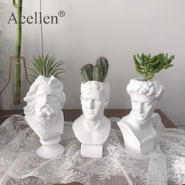 Venus Model Flowerpot Desktop Simulation Flower Arrangement Container Home Decor Modern Resin Model Artist Home Decoration 210310