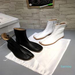 Sale-lassic Split Toe Suole piatte in pelle di capra Black Paris Brand New Luxury Fashion Shoes