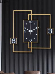 Wall Clocks Gold Big Clock Modern Design Living Room Home Decoration Watch Large Digital Luxury 3d Sticker 171204583