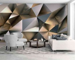 beibehang Custom modern classic decorative painting wallpaper abstract gold metal stereo background papier peint