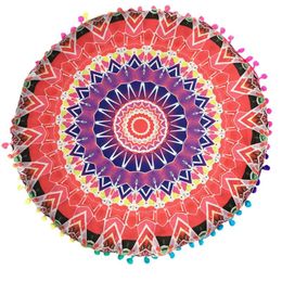 Cushion/Decorative Pillow Colourful Round Mandala Floor Printed Pillows Cushions Case Textile Bohemian