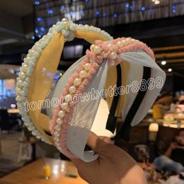 Fashion Hair Accessories Knot Pearl Haid Bands For Women Turban Headband Hairband Haar Accessoires diademas para el pelo mujer
