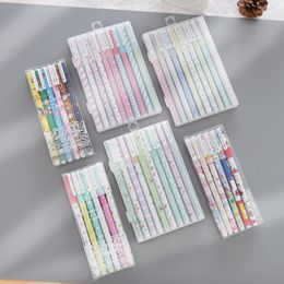 Gel Pens 6/10 Pack Korean Style Colored 0.5mm Needle Tip Kawaii Stationery Student Writing Tool Office & School Pen