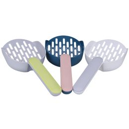 Plastica Cat Lettiera Scoop Pooper Pet Grooming Strumento di pulizia Cura Sabbia Rifiuti Scooper Gatti Lettiera Pala Hollow Leggero Durevole Facile da pulire JY1048