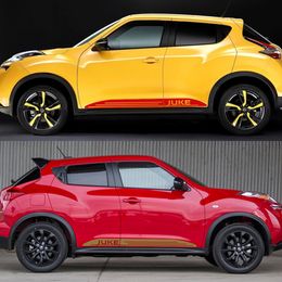 2pcs For Nissan JUKE NISMO Car Door Skirt Stickers Both Side Racing Sport Waterproof Auto Body Styling Tuning Car Accessories222Y