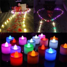 12PCSFlameless LED Electronic Candle Tea Light Battery Powered Wedding Romantic Birthday Party Home Decoration 211222