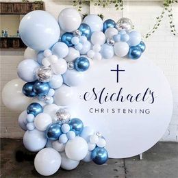 Macaron Balloons Garland Arch Party White Blue Ballons Wedding Birthday Festival Decoration Event Balloon Set 211216