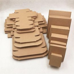 Gift Wrap 24pcs/Lot Various Size Kraft Paper Boxes For Wedding Present Gifts Supplies DIY Handmade Paperboard Accept Customization