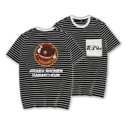 Anime Toilet-Bound Hanako Kun t-shirt striped t shirt plus size tops tees summer tops mens short sleeve tshirt boys clothes G220223