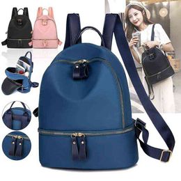 2021 Fashion Women Back Pack Nylon Bags For Girls Female Travel Backpack Waterproof Small School Bags Bagpack Ladies Rucksack Y1105