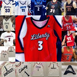 Liberty Flames Basketball Jersey NCAA College Darius McGhee Kyle Rode Joseph Venzant Keegan McDowell Blake Preston Peebles Drake Dobbs Isiah Warfield Homesley