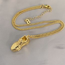 Fashion Classic Old Shoes Necklace Metal Wind Cold Style Hip-Hop All-Match Pendant Clavicle Chain Men And Women Jewellery