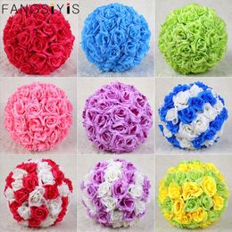 Decorative Flowers & Wreaths 35/40/50/55CM Artificial Flower Ball Silk Table CenterpieceForParty Event Wedding Decor Lead