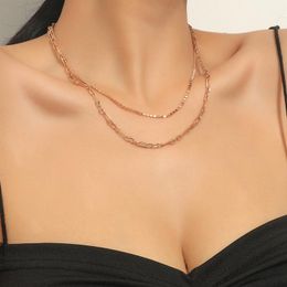 Pendant Necklaces Fashion Multi-layered Chain Necklace For Women Vintage Gold Coin Pearl Choker Sweater Party Jewelry Gift