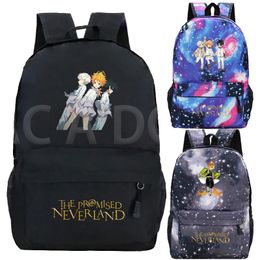 Backpack 2021 The Promised Neverland Cosplay Student School Bags Women Casual Travel Rucksack Cartoon Bookbag Laptop Bag Teens