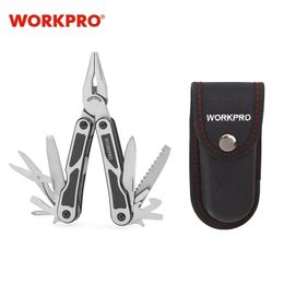 WORKPRO 15 in 1 Multi Plier Stainless Steel Multitool Wire Stripper Crimping tool Knife Cable Cutter 211110