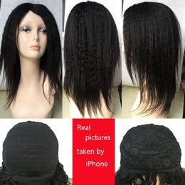 Straight Wigs Natural Colour Long Kinky Straight Wigs For Black Women Synthetic Heat Resistnat Hair Wigs 180%factory direct