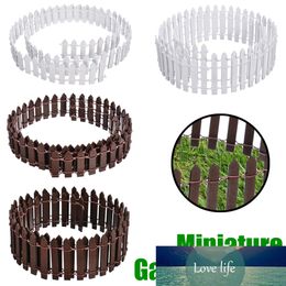 Miniature Wooden Fence Decoration DIY Fairy Garden Miniature Doll House Decoration White/Coffee Colour 100*5cm/3cm