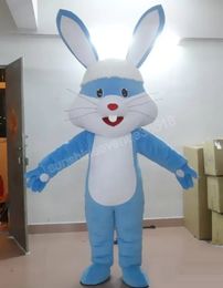 Halloween Blue rabbit Mascot Costume Top Quality Cartoon theme character Carnival Unisex Adults Size Christmas Birthday Party Fancy Outfit