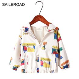 SAILEROAD Children Clothes Jacket with Zipper Kids Girl Trench Coat Girls Outerwear Clothing Hoodie 211011