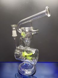 Recycler tornado percolator glass bong wax pipe bongs water pipes oil dab rigs glass recycler with bowl zeusartshop