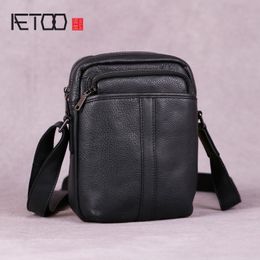 HBP AETOO Men's Mini Bags, Leather Shoulder Bags, Vintage Youth Leather Men's Bags