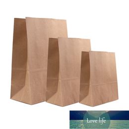 50Pcs Kraft Paper Bags Flat Grease Proof Snacks Cookie Sandwich Food Packaging Bags for Dessert Breads Candy