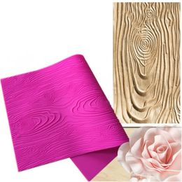 445x235mm 3D Tree Bark Cake Lace Mat Silicone Lace Baking Border Rind Fondant Mould To Decorate Cakes Lace DIY Baking Tools H195 210225