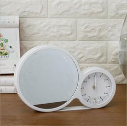 LED Makeup Mirror Sublimation Magic Mirrors With Alarm Clock Table Lamp Creative DIY Photos Christmas Party Gift