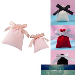 MINI Jewellery Velvet Bags With Ribbon Flannel Pouches Wedding Candy Gift Packing Party Valentine's Day Jewellery Bag Decoration