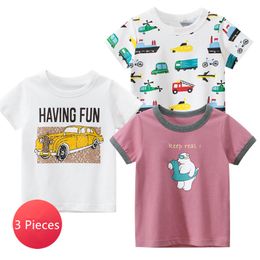 3 sztuki/Lot Children Chłopca Dziewczyna T-shirty Ubrania Bawełniane koszulki z krótkim rękawem