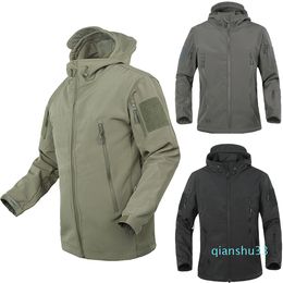 Outdoor Softshell Jacket Waterproof Hiking Wear Camping Jacket Men Autumn Winter Thick Warm Mountaineering Camping Coats