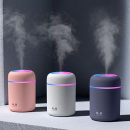 3pcs Portable 300ml Humidifier USB Ultrasonic Dazzle Cup Aroma Diffuser Cool Mist Maker Air Purifier Romantic Light Moisturizing Tools Essential Oils Diffusers