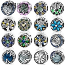 2024 FAHMI 100%925 Sterling Silver Charming Beads Snowflake Stars Butterfly Flowers Christmas Tree Charm Quality Jewellery Production