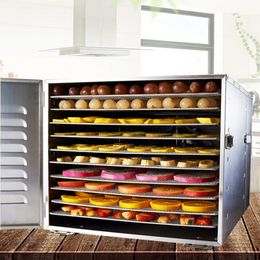 2021Commercial 10 Layers Fruit Dryer Food Vegetable Dehydrator Soluble Bean Air Dryer Dry Fruit Mini Snack Drying Machine220v 110V