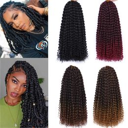 Butterfly Locs Passion Twist Hair Synthetic 18Inch Spring Twist Crochet Braid Hair 22strands/Pack Hair Extension for Black Women
