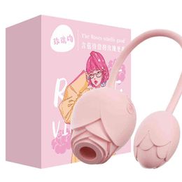 NXY Vibrators Enigma Rose Kiss Egg Skipping Masturbation Products Women's Interest Sucking Vibration Box Specification: 100 Pieces 0209