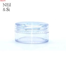 3g 5g Plastic Jar Small Cosmetic Lip oil Nail Polish Cream Sample Bottle Refillable Empty Round Containerbest qualtity
