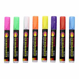Highlighters 8-color Highlighter Electronic LED Writing Pen Graffiti Watercolor Fluorescence Marker Student Drawing Stationery