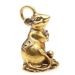 2020 new year gift Lucky mouse rat year Desk decor Copper Wealth Rats Figurines C0220