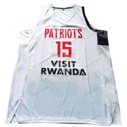 Custom J. Cole #15 Visit Rwanda Basketball Jersey Stitched Size S-4XL Any Name And Number Top Quality Jerseys