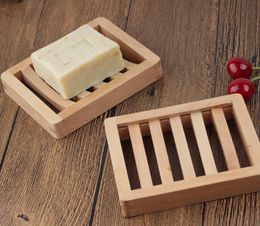 Durable wooden soap dish tray holder storage soap rack plate box container for bath shower plate bathroom SN2466