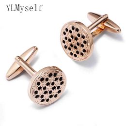 Top quality Crystals cufflinks Mens Copper metal 5 colors option best gift for man accessories jewelry china whole