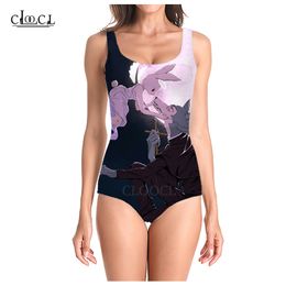 Cloocl mode anime beastars 3D imprimé sans manches Sexy maillot de bain d'une pièce de maillot d'été filles femmes Beach maillots de bain