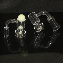 Flat Top Terp Slurper Bangers Luminous Glowing Coloured pearls Smoke Fully Weld Quartz Banger Nails 14mm For Bongs Glass Water Pipes