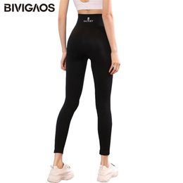 BIVIGAOS Body Shaper Flower Fat Burning Sleep Pants High Elastic Sport Fitness Legging Black Shaping Push Up 211108