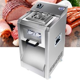 Meat slicer electric commercial stainless steel slice cutter automatic meat grinder sliced meat cutting machine 220kg/h