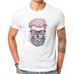 Genshin Cotton Beard Skull Men Fashion ONeck Personalized Print Design White T Shirt Hip Hop Plus Short Sleeve Mens Top Y0901