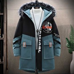 Winter Warm Jacket Youth Fashion Trend Casual Coats Men Cotton Padded Jackets Plus Size Drop 211110