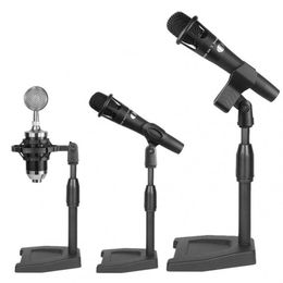 Desktop Microphone Mic Stand Desk Telescopic Microphone Bracket Phones Tripod Adjustable 3/8 Inch Screw Live Equipment